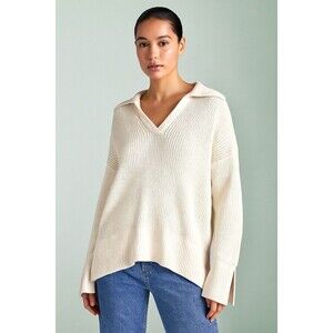 J.Crew Open Knit Long Sleeve Top Womens Summer Cover Up White Coastal Preppy